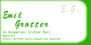 emil grotter business card